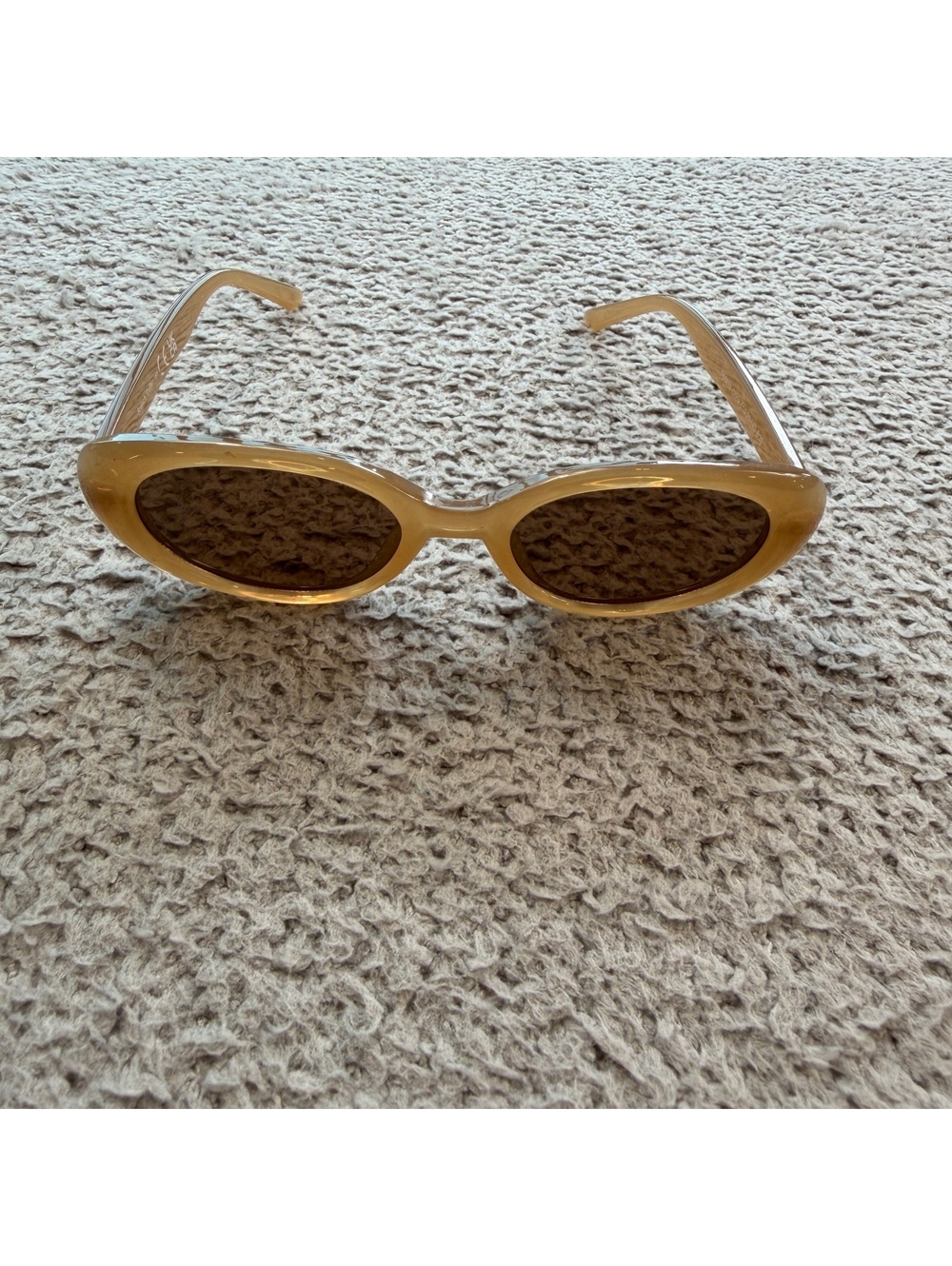 French Connection FC5833 Brown Oval Sunglasses Honey Amber Frame 51-21-142